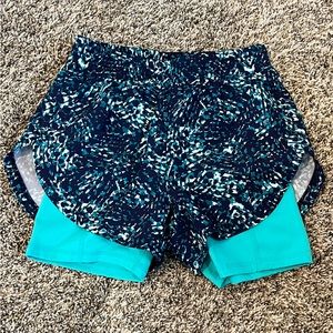 New Old Navy Active Girls Shorts Teal Navy lined with pocket, size medium/8